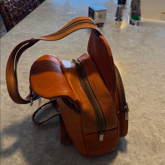 Brown Leather Backpack by - Picture 2 of 2